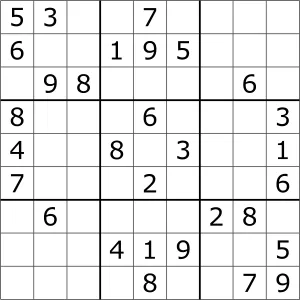 Sudoku puzzle with a nice layout